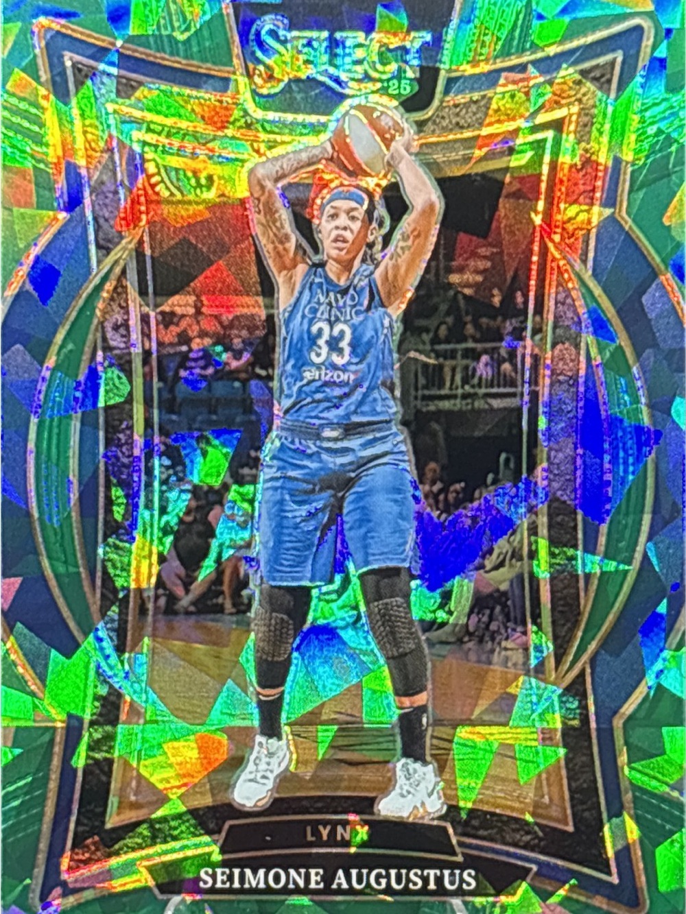 Panini Select Seimone Augustus Green Holo Prizm Basketball Card